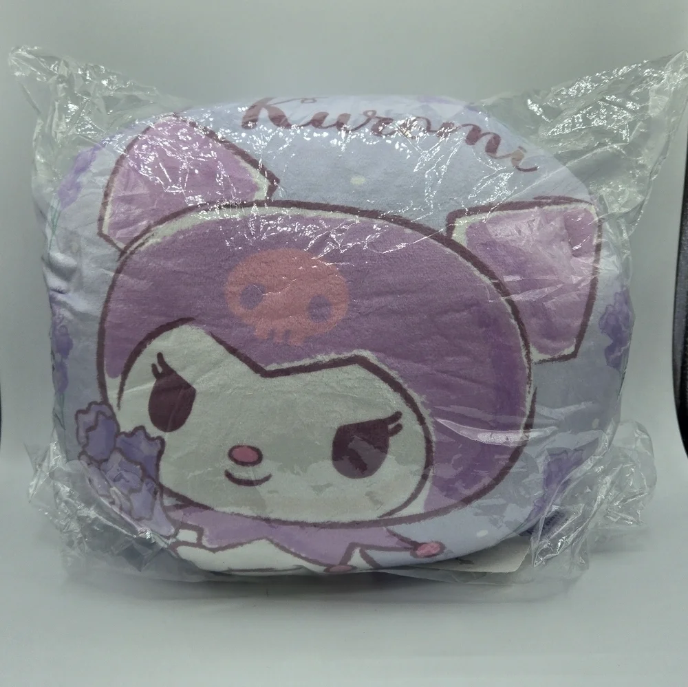 Sanrio Kuromi floral mochi round pillow cushion Purple